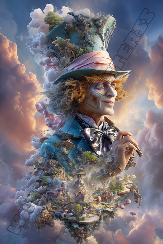 Mad Hatter in de Wolken - poster