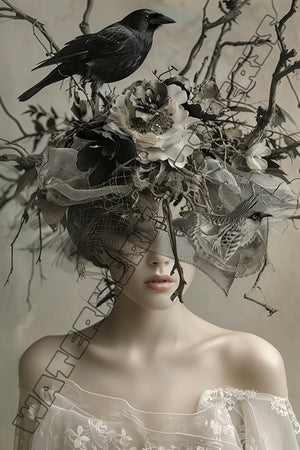 wanddecoratie nest hoed