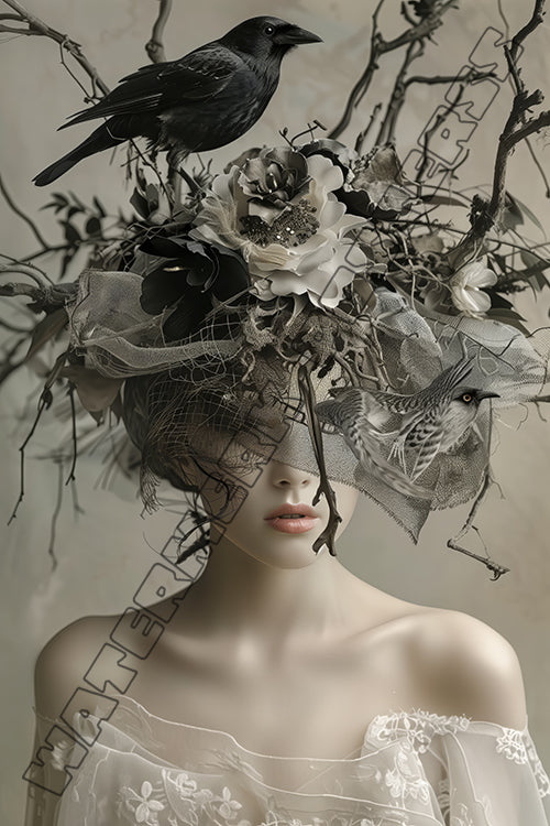 wanddecoratie nest hoed